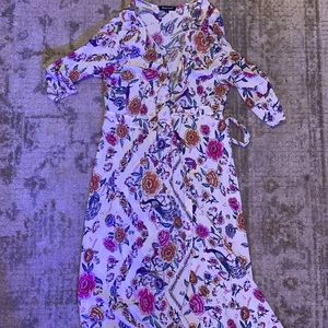 Printed Wrap Dress